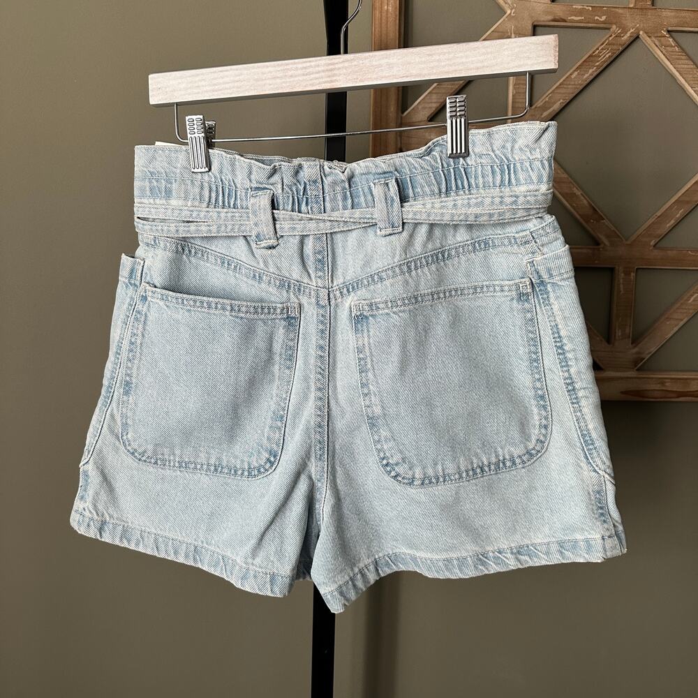 Zara Denim Paper Bag Shorts - Size 4 NWT - Picture 3 of 4